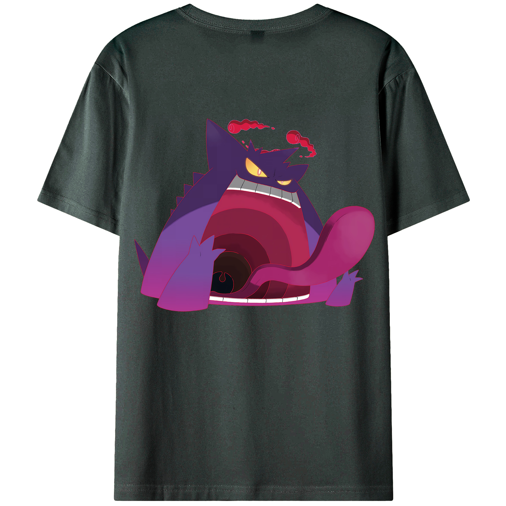（画像用） ポケットモンスター Pokémon 綿100％ メンズ半袖Tシャツ（バックプリント） 通気性